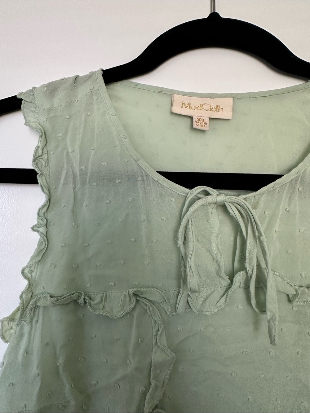 ModCloth Swiss dot top